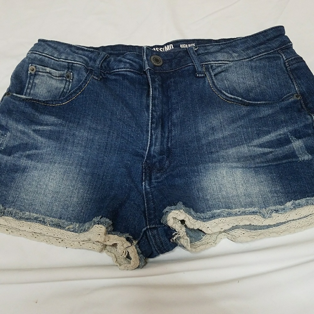 High rise jean shorts